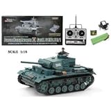 Radio Controlled Panzerkampfwagen German Tank 1/16 scale with shooting BB function
