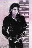 Michael Jackson In Black Leather 80s Music Poster Print - 11x17