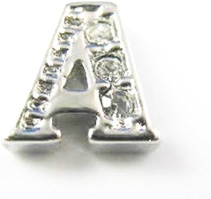 Crystal Letter A Initial Floating Locket Charm / Add to Your Origami Locket