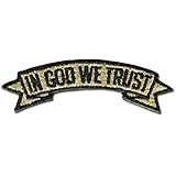 Tactical Combat Badge Morale Hook and Loop Patch / Hook Back Military Patches Designed by BASTION - IN GOD WE TRUST ACU