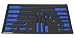 Foam Tool Organizer for 16 Craftsman Screwdrivers, Black and Blue Foam Tool Organizer for 16 Craftsman Screwdrivers, Black and Blue