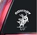 Cowboy Up Bull Rider Rodeo Vinyl Decal Sticker - Shiny Chrome