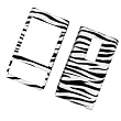 HTC Touch Pro CDMA Raphael XV6850 Verizon Snap-on Protector Hard Case Image Cover "Silver Zebra Pattern" Design
