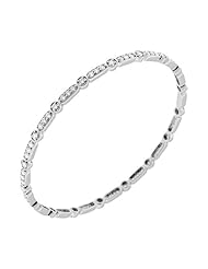 1.32 ct. tw Round Diamond Bangle Bracelet in Prong Setting - G-H SI2 - 18 Kt. White Gold