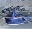 Sheer Organza Ribbon Mono Edge - 3/8" - 25 Yards (75 FT) - Smoked Blue