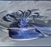 Sheer Organza Ribbon Mono Edge - 3/8" - 25 Yards (75 FT) - Smoked Blue