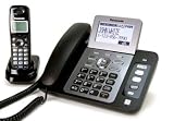Panasonic KX-TG9471B 2-Line Corded/Cordless Phone with Digital Answering System and Contact Sync, Black, 1 Handset