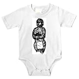 Onesie with figurine, “black and white”, sculpture
