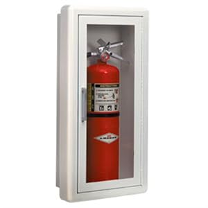 Fire Extinguisher Cabinet Ambassador Series Fully Recessed Flat 24\”x10.5\”x5.5\”