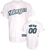 MLB Men's Toronto Blue Jays Replica Jersey Personalized (White, 44/Large)