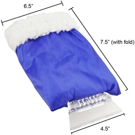 ROAD GENIE 4-1/2 Inch Acrylic Ice and Snow Automotive Window Scraper With Mitten Glove: TA-81300