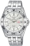 Stainless Steel Seiko 5 Sports Automatic White Dial Rotating Bezel