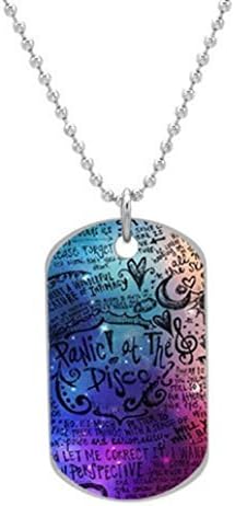 Panic At The Disco Durable Customized Dog Tag Pet Tags Dogtag (One Side) Size:1.2X2X0.1 inches Necklace Charm Unique Gift