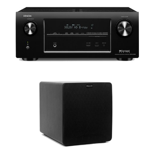 Denon AVR-X3000 In-Command 7.2 Channel 4K Networking Home Theater Receiver Plus A Klipsch SW-110 10-Inch Powered Subwoofer On Sale