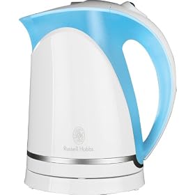 Russell Hobbs 14873 2 L Inspira Cordless Kettle in White and Pale Blue, 3 kW