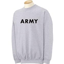 ARMY Crewneck Sweatshirt - Military Style Physical Training Sweatshirt in Gray