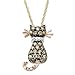 XPY 14k Rose Gold Brown Diamond Cat Pendant (1/3 cttw), 18"