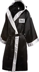 Amazon.com : Everlast Full Length Boxing Robe with Hood - Black/White