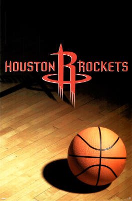 Houston Rockets (Logo, Basketball) Sports Poster Print - 24x36 custom fit with RichAndFramous Black 24 inch Poster Hangers