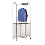 Whitney Design 7022 Chrome Rolling Laundry Center with 3 Canvas Bags