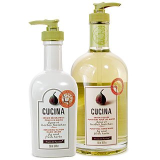 CUCINA Full-Sized Chef's Hand Care Duo - Fig and Savory Flower.