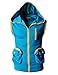 H2H Mens Active Sleeveless Zip-up Color Blocks Sport Hoodie With Pockets