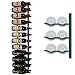 VintageView 24 Bottle Wine Rack (2 Deep - Black
