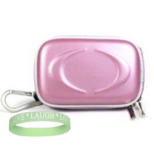 Nikon Coolpix L20 Deep Red 10MP Digital Camera Case Kroo Mini Hard Bag Carrying Case --- ( PURPLE ) + Vangoddy tm, Live*Laugh*Love wrist band!!!