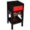 Chinese Dragon Nightstand - Red/ Black