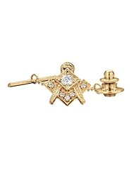 10k Yellow Gold .15ct tw Genuine Diamond Master Mason Tie Tac