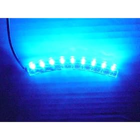 CITI Blue 9 LED Strip NEON MOTORCYCLE / CAR / BOAT / HOME / POD LIGHT BRIGHT ACCENT GLOW 9LED FLEXIBLE WATER PROOF, Aquarium Light Under Water Proof Tank
