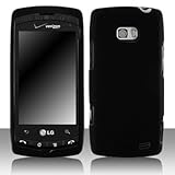 LG Ally VS740 Rubber Black Protective Case Faceplate Cover