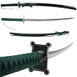 40 Inch Samurai Sword With Two Tone Blade And Green Trim