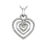 0.33 (1 3) cttw Heart Shaped Pendant - 14kt White or Yellow Gold LIFETIME WARRANTY