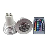 3W GU10 RGB 16 Colors Changing Remote Control Flash Party LED Bulb Lamp Spot Downlight Xmas Pack of 2