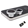 3 in 1 Camera Lens Kit Designed for Apple iPhone 4 4S iPad (Fish Eye Lens, Wide Angle + Micro Lens) w/ AGPtek USB 2.0 All in One Card Reader