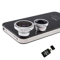 3 in 1 Camera Lens Kit Designed for Apple iPhone 4 4S iPad (Fish Eye Lens, Wide Angle + Micro Lens) w/ AGPtek USB 2.0 All in One Card Reader 3 in 1 Camera Lens Kit Designed for Apple iPhone 4 4S iPad (Fish Eye Lens, Wide Angle + Micro Lens) w/ AGPtek USB 2.0 All in One Card Reader