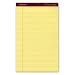 Ampad 20-034 Gold Fibre 16# Watermarked Canary Narrow Rule 50-Sheet Pads, 8-1/2 x 14, Doz.