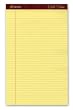 Ampad 20-034 Gold Fibre 16# Watermarked Canary Narrow Rule 50-Sheet Pads, 8-1/2 x 14, Doz.