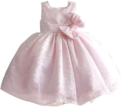 Ameurope Girls Lace Wedding Dress for Flower Girls Formal Special Occasion Birthday 3 Years Light Pink