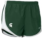 Women?s Michigan State Spartans Nike Green 3? Inseam Nike FIT Dry College Tempo Running Shorts