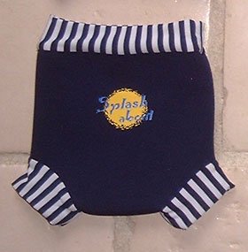 Childrens Toyshop  Toys : Happy Nappy: Navy with Navy & White stripe rib, XX Large (toddler)