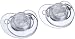 Nuk - Sucettes et Anneaux de dentition - 2 Sucettes Jour et Nuit Silicone Transparentes - 6/18 mois - taille 2
