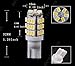 AUTOUS90 10 X T10 W5W 921 194 2825 168 42-SMD Side Wedge Car RV Landscaping LED Light Bulbs Red