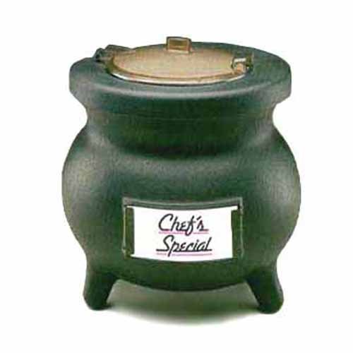 "Tomlinson 1006858 RED - 12-qt Deluxe Frontier Soup Kettle w/ Transport Collar, Red, 120 V"