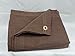 CCS Waterproof Canvas Tarp Cover – Heavy Duty Duck Cloth, Waxed Canvas Tarpaulin with Rustproof Brass Grommets for Camping, Construction, Equipment & Outdoor Use (Brown, 14x16 Ft)