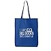 I Like Big Books and I Cannot Lie Cotton Canvas Tote Bag in Royal - One Size