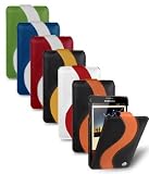Melkco - Samsung Galaxy Note / GT-N7000 / i9220 Ultra Slim Handmade Premium Genuine Cowhide Leather Case Jacka Flip Type Special Edition Black / Orange