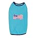Casual Canine Polyester/Cotton All American Pup Dog Tee, X-Small, 10-Inch, Blue