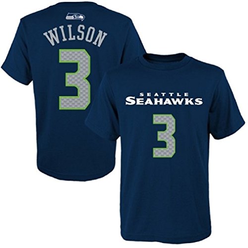 Russell Wilson Seattle Seahawks #3 NFL Youth Performance Mainliner Name & Number T-Shirt Jersey